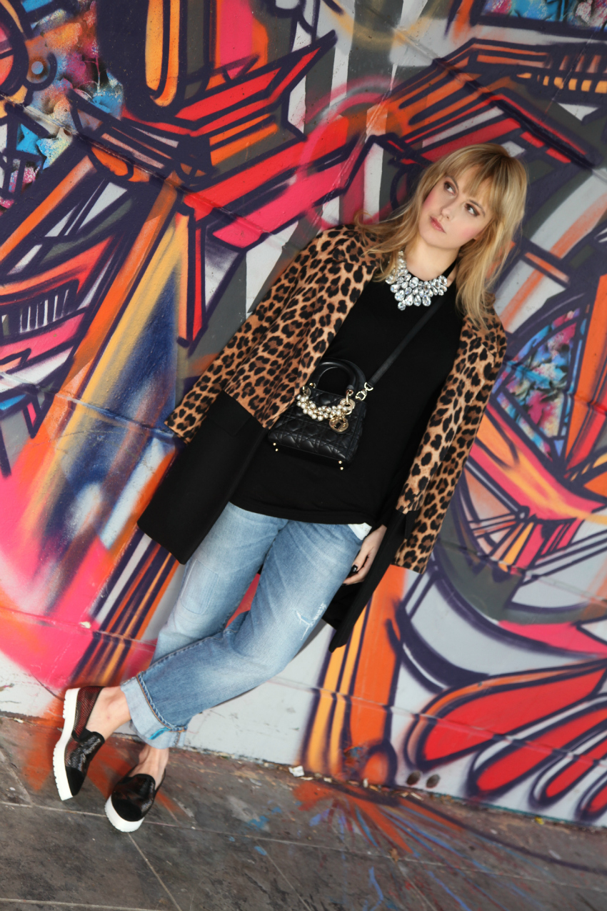 Sunday's look: cappotto animalier e slippers dorate, alessia milanese, thechilicool, fashion blog, fashion blogger, lady dior bag